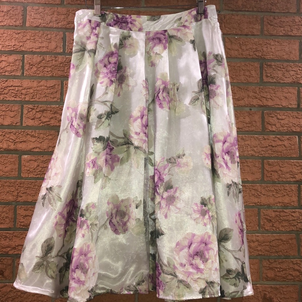 💜ANIINA💜DRESS UP FLORAL CHIFFON SKIRT💜 - Picture 6 of 8